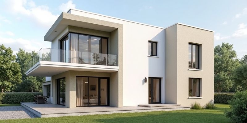 Maison isolée par l'extérieur sous enduit
